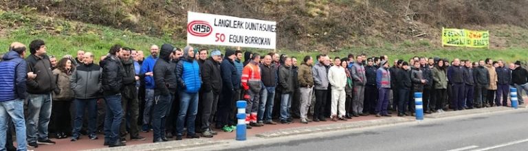 Se cumplen 50 días de huelga en Jaso Itsasondo