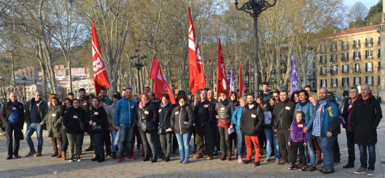 La dinámica contra la precariedad ha recalado hoy en Bilbo
