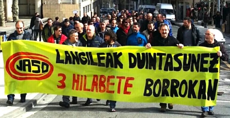 La plantilla de Jaso Industrial cumple tres meses en huelga