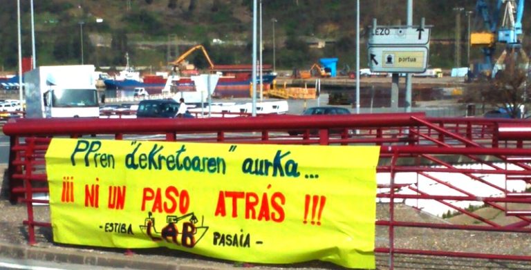Secundaremos las huelgas en defensa de los puestos de trabajo en la Estiba, exigiendo una gestión en los puertos en Euskal Herria