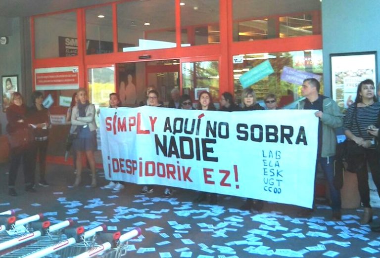 Enpresaren asmoen aurka egin dugu protesta, Simplytik Simplyra