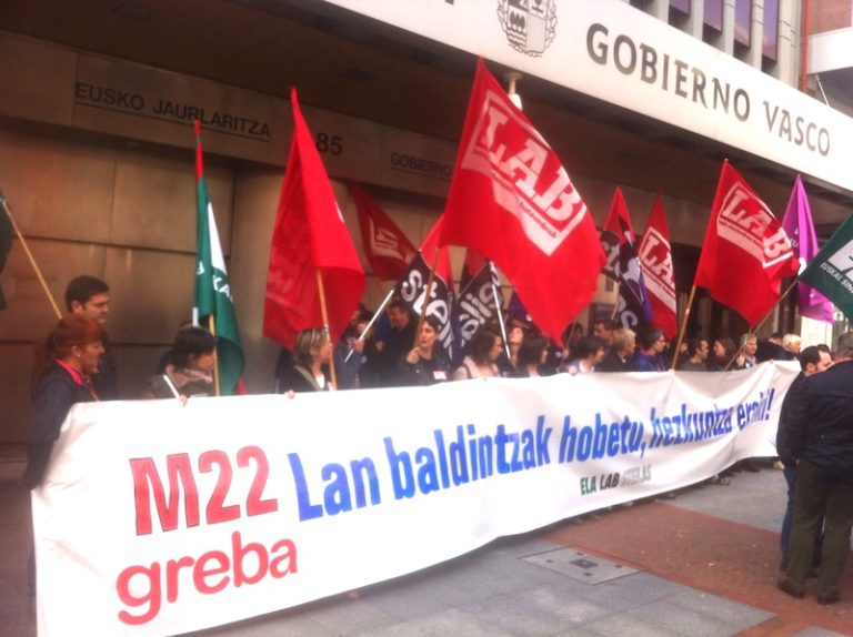 Martxoaren 22ko grebara deitu dugu Bilbon