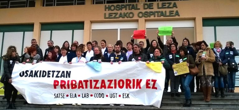 Hemos denunciado las privatizaciones ante el Hospital de Leza