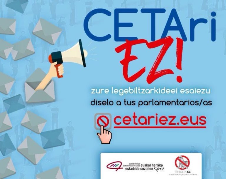 CETA itunaren eragin kaltegarriaz ohartarazi dugu berriro