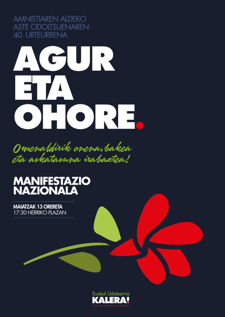 Manifestazio Nazionala Oreretan, Amnistiaren Aldeko Aste odoltsuenaren 40. urteurrenean