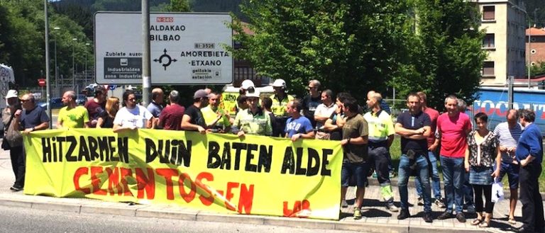 Inician movilizaciones en Cementos Lemona ante la falta de voluntad negociadora de la empresa