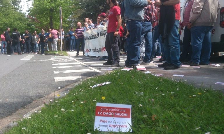 Pineko langileek greba egin dute euren lanpostuen defentsan
