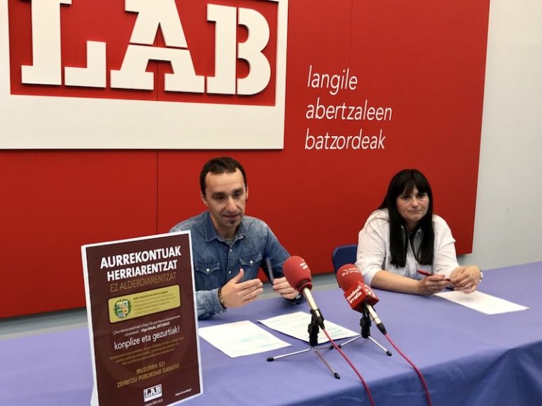 Herriarentzako aurrekontuak eskatu ditugu, alderdiarentzat izan beharrean