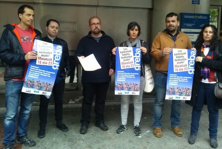 Maiatzaren 16 eta 23rako deitutako grebak erregistratu ditugu