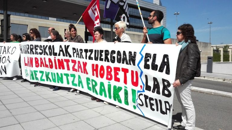 Hezkuntza Sailak ez du sindikatuon aldarrikapenei erantzuteko asmorik agertu