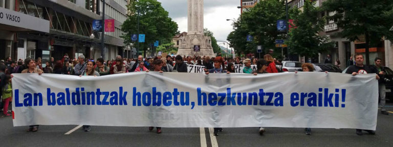 Senideek bat egin dute hezkuntza publikoko langileen aldarrikapenekin