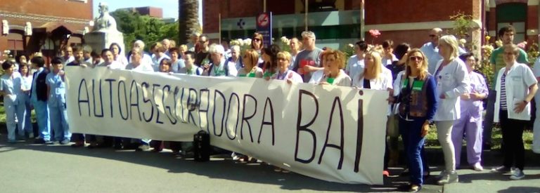 Autoaseguradoraren lapurreta salatu dute Basurtoko ospitaleko langileek