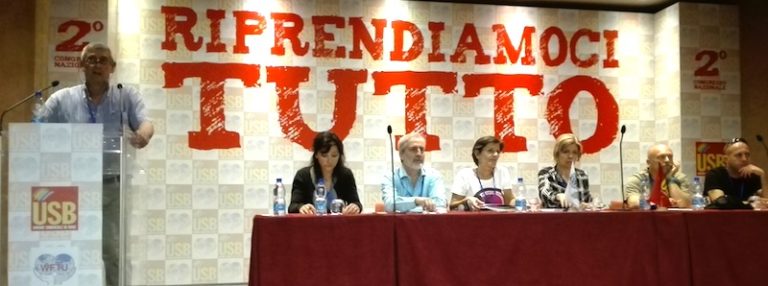 Italiako USB sindikatuaren 2. Biltzar Nagusian hartu dugu parte