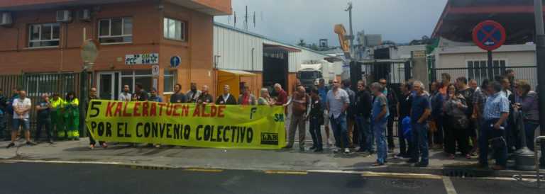 LAB de FCC-GMSM en lucha por la readmisión de los 5 despedidos y en defensa del convenio