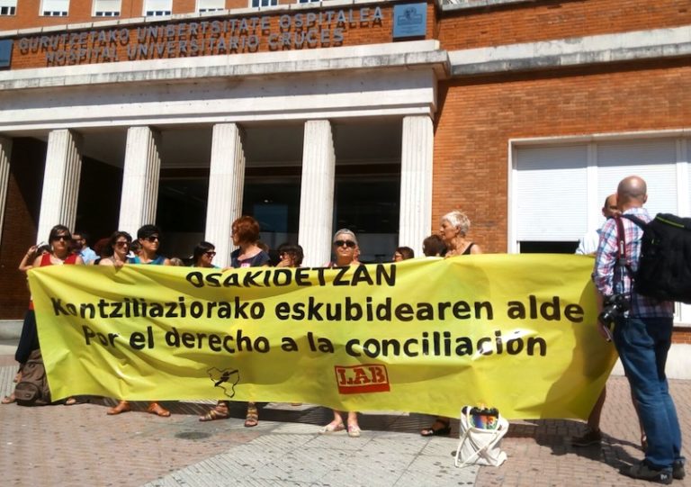 Protesta egin dugu Osakidetzan, kontziliaziorako eskubidearen alde
