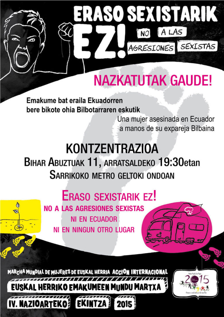 Paola Moromenachoren erailketa sexista salatzeko mobilizazioan parte hartuko dugu