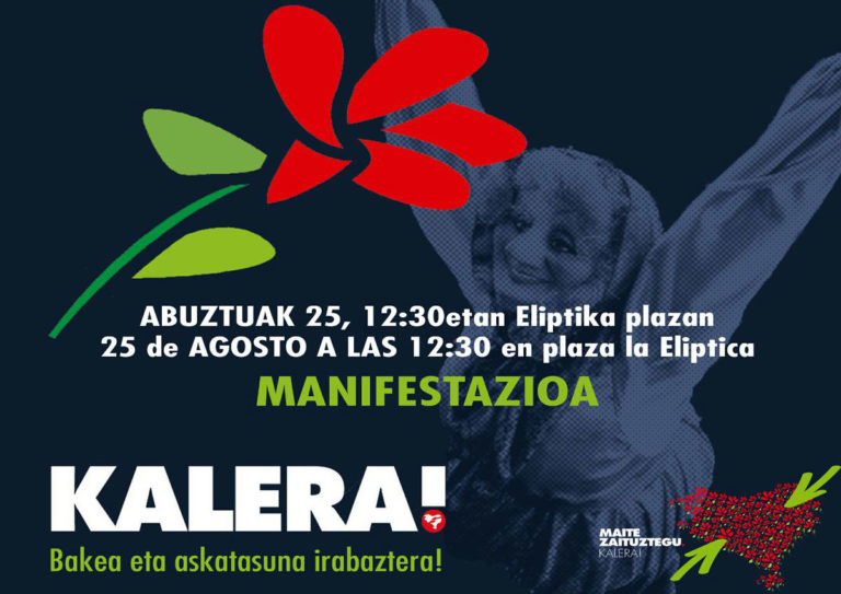 Euskal preso politikoen aldeko manifestazioa Bilboko Aste Nagusian