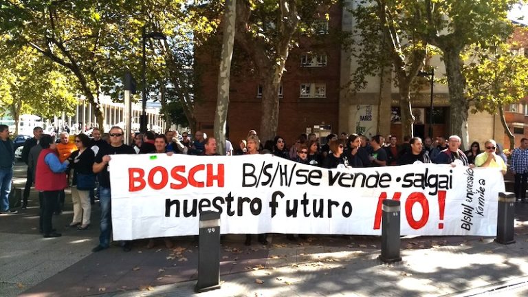 La plantilla de BSH Bosch se concentra en Gasteiz para defender sus puestos de trabajo