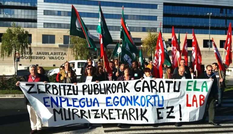 El Gobierno Vasco no apuesta por la negociación y sí por los recortes