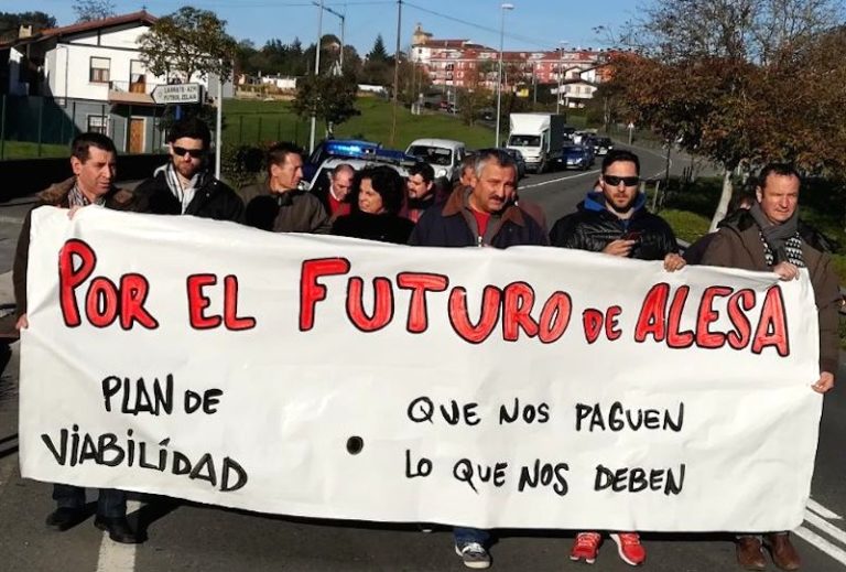 Alesako langileek manifestazioa egin dute Gatikatik Mungiaraino