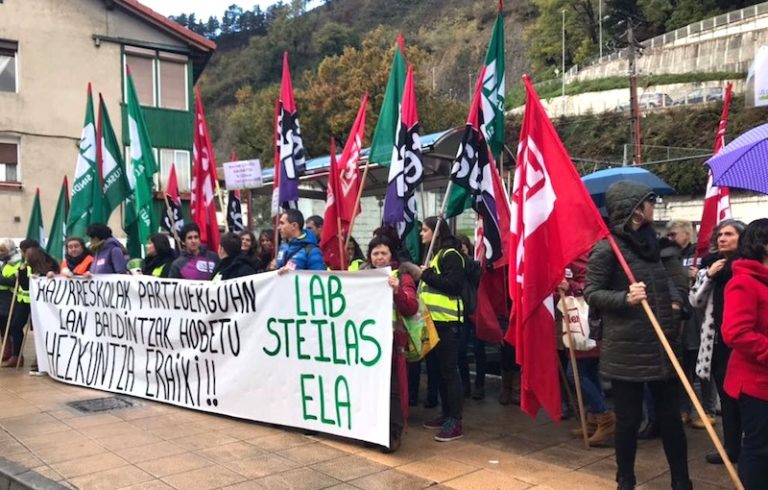 Amplio seguimiento del 84% de la huelga en el Consorcio Haurreskolak
