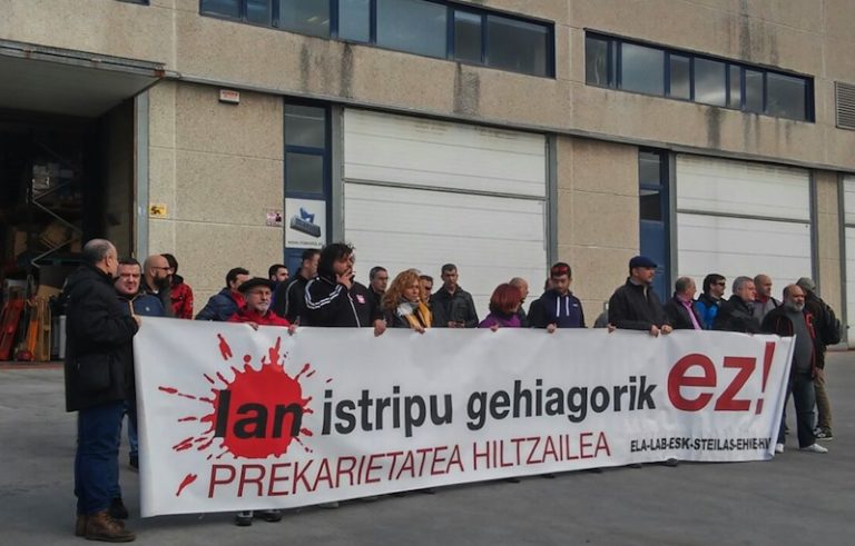 Azken lan heriotza salatu dugu Basaurin, Gorsalva Holding enpresaren aurrean