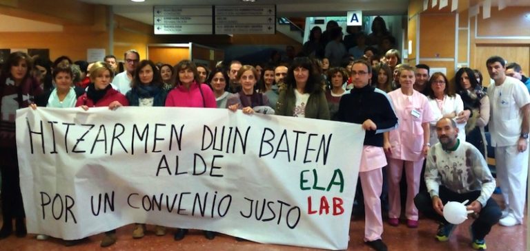 Lanuzteei ekin diete La Asuncion klinikako langileek