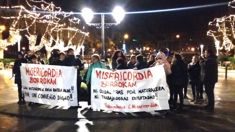 Las y los trabajadores de la Casa de Misericordia de Iruñea mantienen la huelga indefinida convocada para el 22 de diciembre
