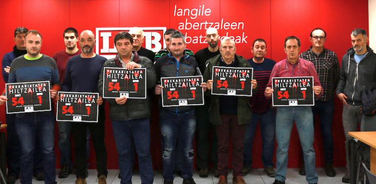 Delegados de LAB del sector del transporte de Gipuzkoa.