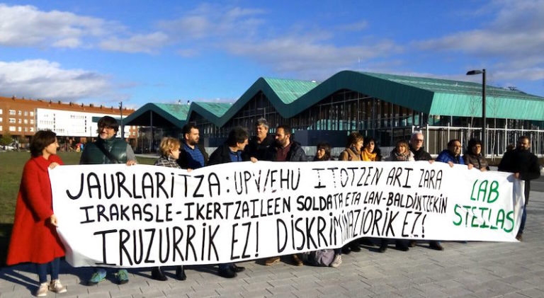 Hemos exigido sueldos y condiciones laborales dignas para todo el personal docente e investigador de la UPV