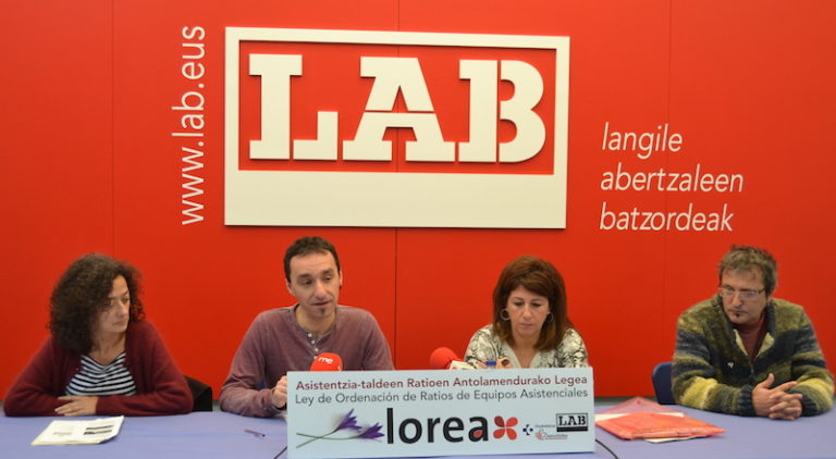 Hemos presentado en Bilbo la iniciativa Lorea, propuesta de ley de ratios de equipos asistenciales para Osakidetza y Osasunbidea