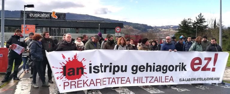 Lan heriotzak salatzeko manifestaziora deitu dugu ostegunerako