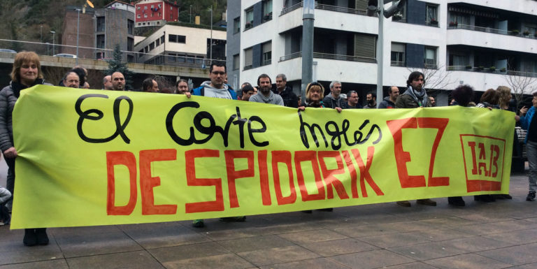 Eibarko El Corte Inglés-en kaleratzerik eta diskriminaziorik ez!