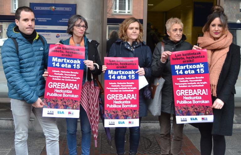 LAB muestra de nuevo su disposición a encontrar una solución en el conflicto de la educación pública no universitaria de la CAV