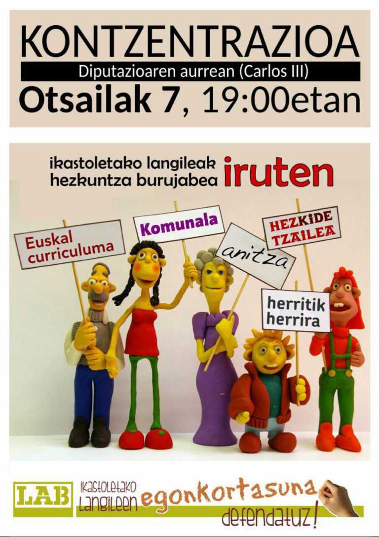 Es necesario constituir una tercera red educativa con las ikastolas en Nafarroa