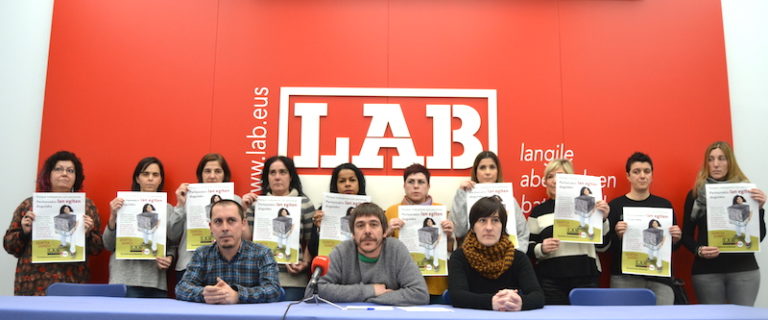 Hemos constatado que la situación de las trabajadoras de las residencias de Bizkaia no se ha arreglado con la firma del convenio