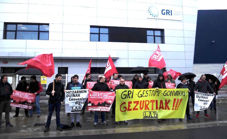 Reivindicamos la necesidad de una negociación digna en GRI Castings en Zestoa