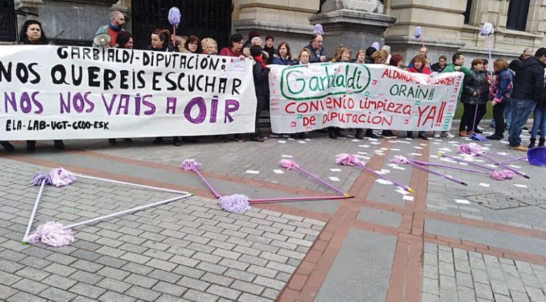 Las y los trabajadores de Garbialdi reivindican condiciones laborales dignas