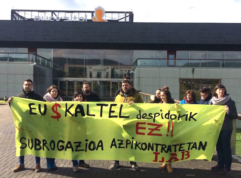 Hemos denunciado que 100 puestos de trabajo están en riesgo en Euskaltel