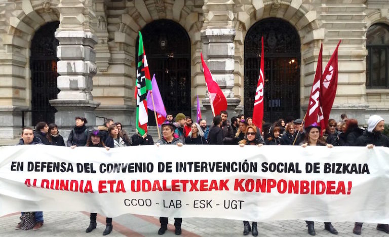 Mobilizazioak egingo ditugu, Bizkaiko esku hartze sozialeko hitzarmenaren defentsan