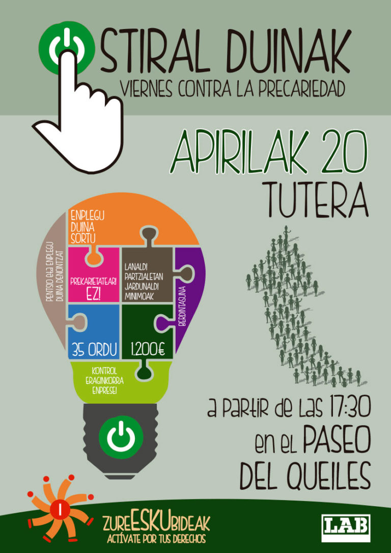 El 20 de abril LAB inundará Tutera de dignidad