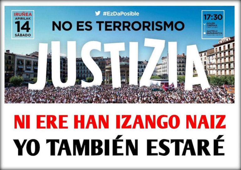 Hacemos un llamamiento a inundar las calles de Iruñea el próximo sábado, por la justicia