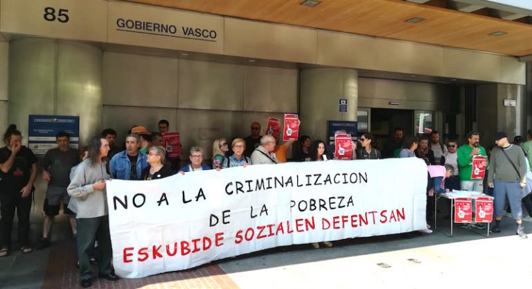 Pobreziaren kriminalizazioa salatu dugu Bilbon