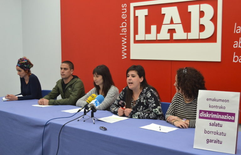 Hacemos un llamamiento a denunciar y combatir la discriminación contra las mujeres que se da en los centros de trabajo