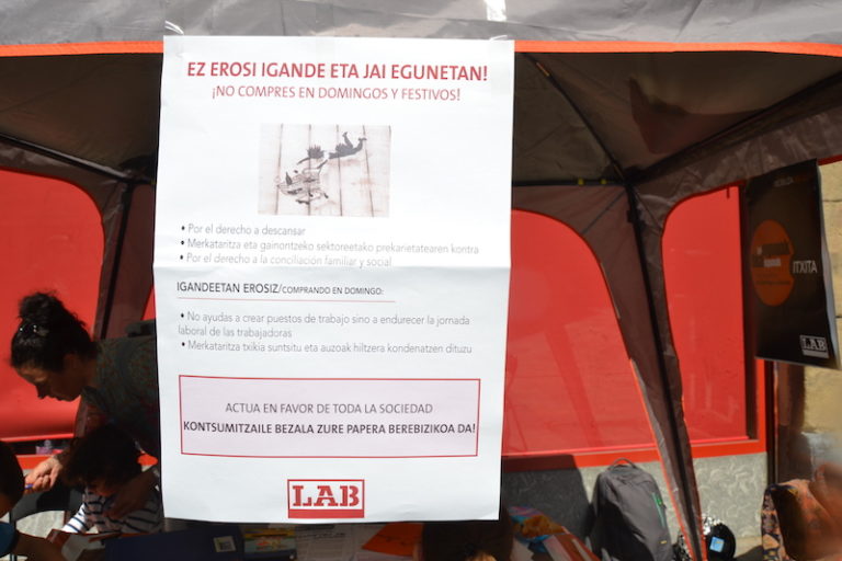 La din&aacute;mica 'Bizi egunak' hizo su primera parada en Bilbo, el pasado domingo.