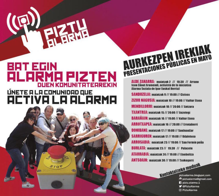 ‘Piztu Alarma’, la nueva herramienta para hacer frente a los abusos del trabajo, se presentará en 13 reuniones abiertas