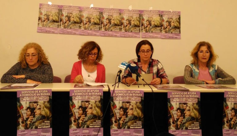 Hemos convocado paros en defensa del servicio de ayuda a domicilio de Bizkaia