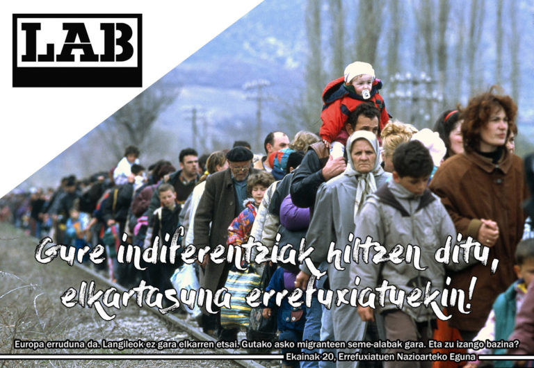 Eta zu izango bazina errefuxiatu?