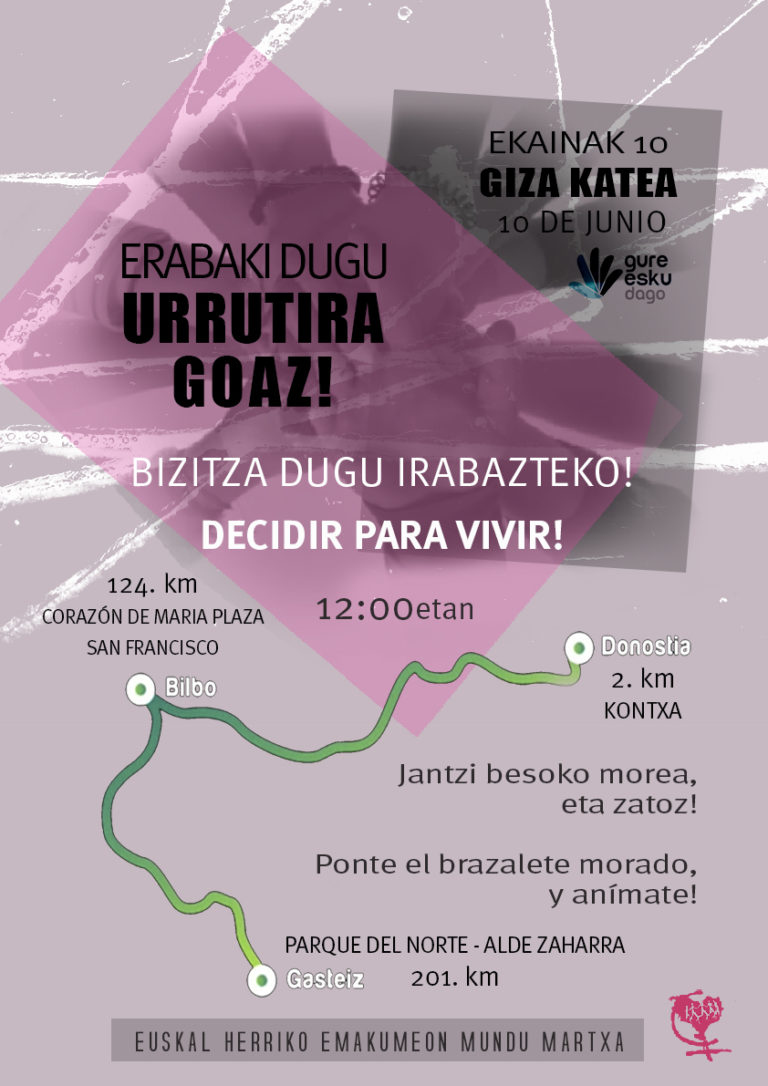 Emakumeon Mundu Martxak bat egin du Gure Esku Dagoren giza katearekin