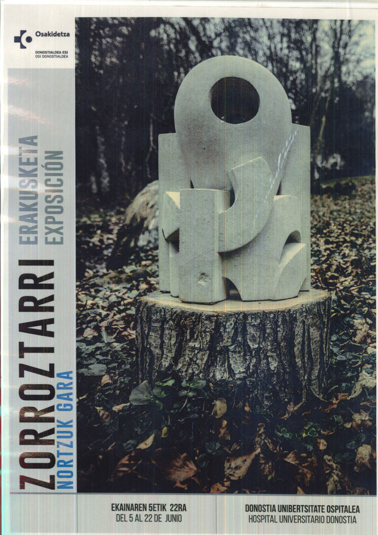 Donostia Ospitaleko sarreran ikusgai egoteko onartuta zegoen “Zorroztarria” erakusketa zentsuratu du Osakidetzak